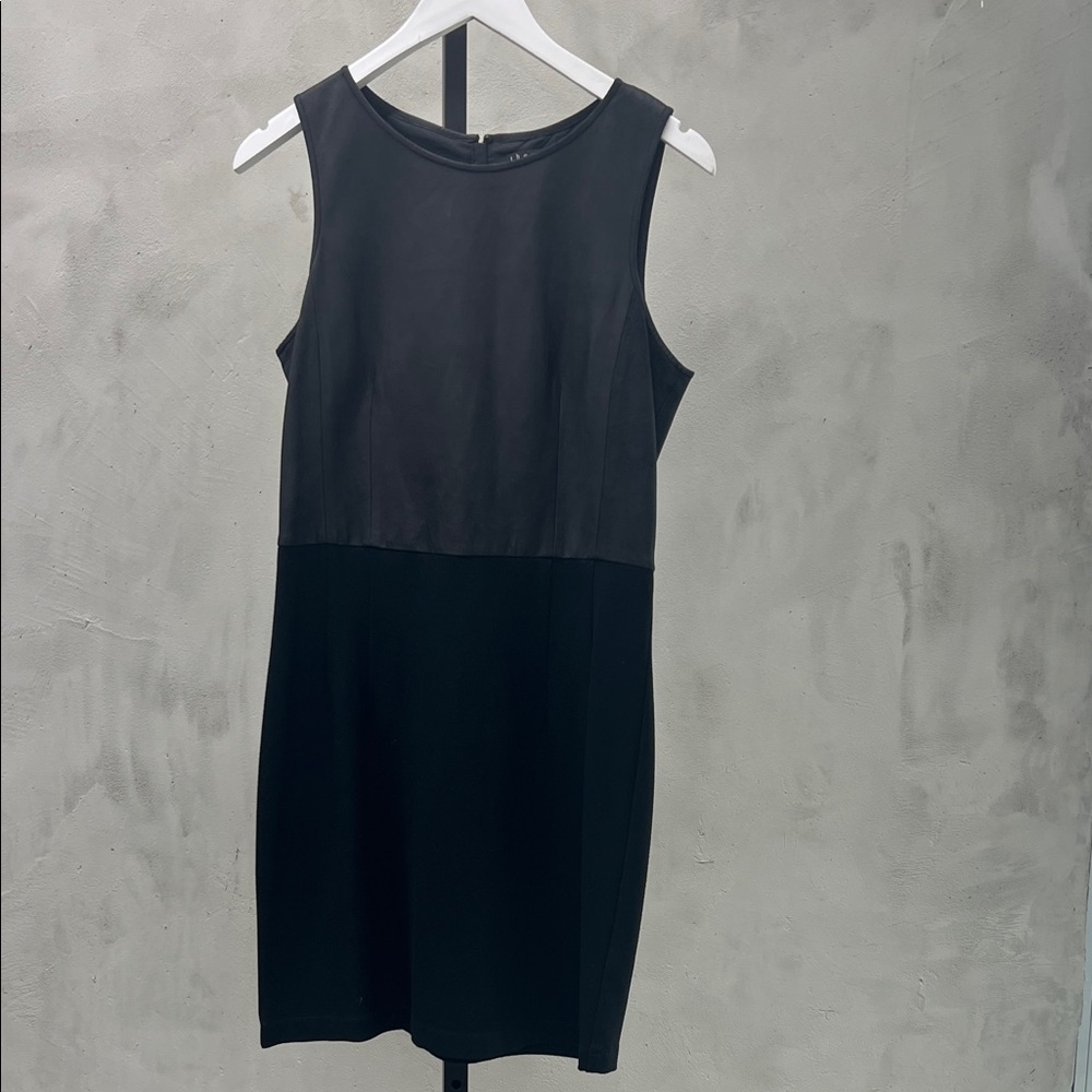 Theory Faux Leather Shift Dress